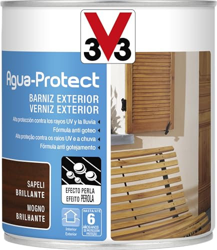 Barniz Exterior Agua Protect Brillante Sapeli 0,75l