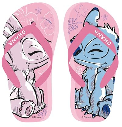 Disney Stitch Infradito da Ragazze, Motivo Stitch e Angel Sandali Estivi, Taglie EU 28 a 35 (Rosa, Sistema Taglie Calzature EU, Bambino Piccolo (2-5 anni), Donna, Numero (range), Media, 30, 31)