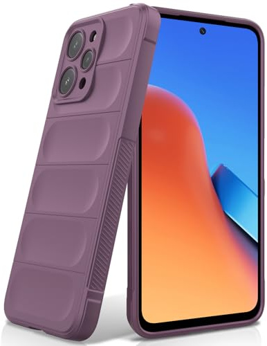 BonYonka Funda de Silicona para Xiaomi Redmi 12 4G, Violeta | Diseño Ondulado Antigolpes, Forro Interior de Microfibra Antirrayas, Tacto Suave y Sedoso, Protección Militar contra Caídas