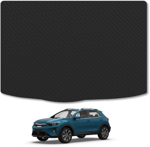 Kia Stonic (2018+) 5mm Rubber Boot Mat | Heavy Duty Rubber Tailored Fit Boot Liner Full Coverage Durable Waterproof Accessories Easy Clean Anti Slip Made in the UK