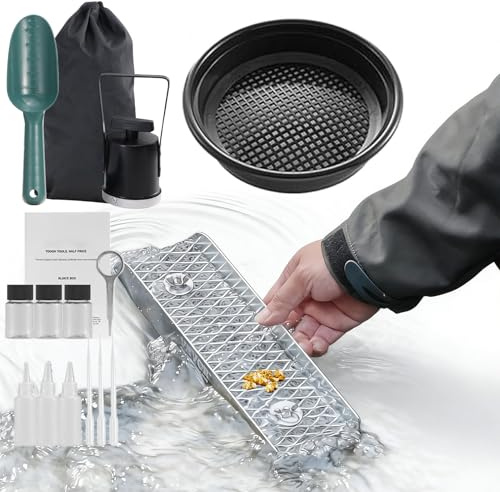 Kit De Búsqueda De Oro - Plegable De Aleación De Aluminio, Herramientas De Prospección De Musgo Minero, Kit De Prospección De Oro con Púas | Equipo De Minería En Pic