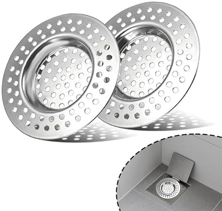 2Pcs Sink Strainer (7.7 cm) – Universal for Shower, Bathtub, Sink, and Kitchen Sink