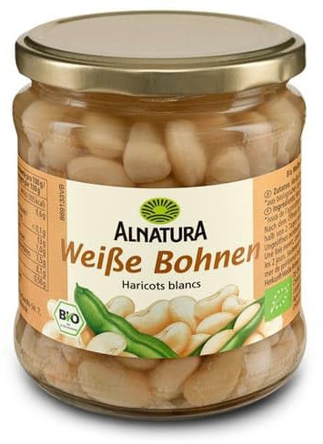 Alnatura Bio Weiße Bohnen, 330 g (Packung mit 6)