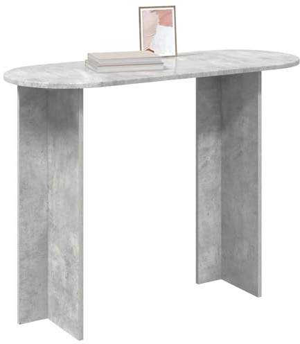 vidaXL Konsolentisch Betongrau 100 x 39,5 x 75 cm Holzwerkstoff, Moderner Konsolentisch, schmal für den Eingangsbereich, minimalistisches Flurmöbel, Zeitloser Stauraum