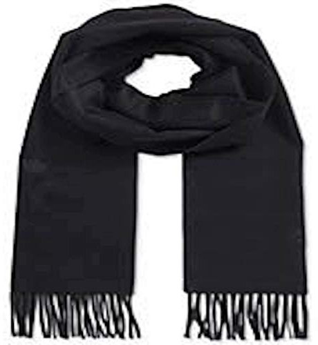 CJ Apparel Schwarz Herren Einfarbiges Design Mode-Strickschal Schal Herbst NEU