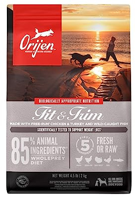 ORIJEN Grain Free WHOLEPREY Dry Dog Food Fit & Trim Recipe 4.5lb Bag