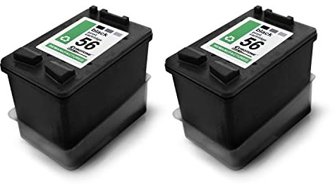 2X Müller Printware Patronen kompatibel für HP J 5508 5520 ersetzt HP 56 BK Schwarz Black Tinte Druckertinten Tinten