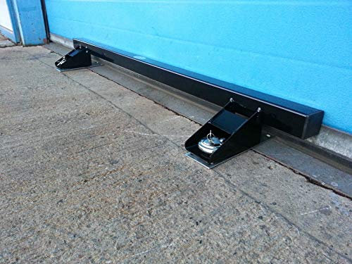 The Original Garage Door Defender Locking Bar System, with Padlocks & Bolts. Black