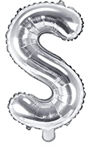 PartyDeco Folienballon Mylar Form Buchstabe R Silber 35 cm Geburtstag Erwachsene Kinder