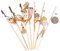 CAMITER 7pcs Kitten Cat Toy Natural Feather Teaser,Feather Ball Mice Fish Interactive Cat Toys, Teaser Wand Pet Toy for Cat Activity