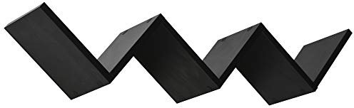 HOMCOM Etagères Murale Flottante - Design Contemporain en V - kit Fixation Inclus - Panneaux Particules Noir