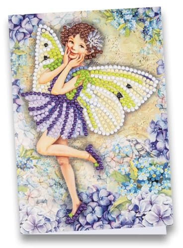 Ideen mit Herz Diamond-Painting-Grußkarte | Din B6 (11,5 x 16,5 cm) | 370 g/m² | inkl. Umschlag & Werkzeug (Elfe)