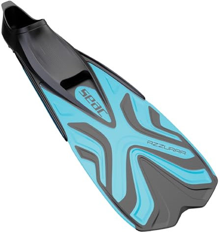 Seac Unisex-Adult Azzurra Schnorchelflossen für Erwachsene und Kinder geschlossenes Fußteil aus weichem Gummi, hell blau, 34/35 EU