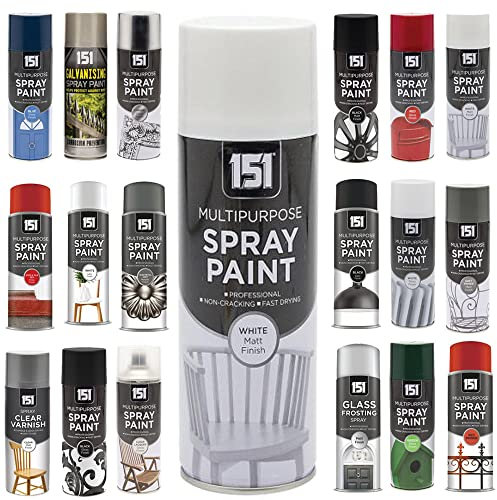 Multi-Purpose White Matt Spray Paint 400ml, Professional Quality Aerosol cans spray for All-Purpose, Interior Exterior & Household for Metal, Wood, Ceramics, Plastic, Walls with Perfect Finish