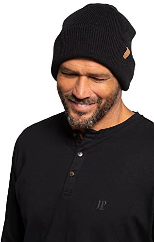 JP 1880 Herren große Größen Übergrößen Menswear L-8XL Mütze, Thinsulate, Fleecefutter schwarz 1Size 701220130-1