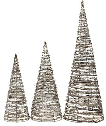 Tarrignton House LED-Rattanpyramide, 3 Größe (S,M,L), 90 LED