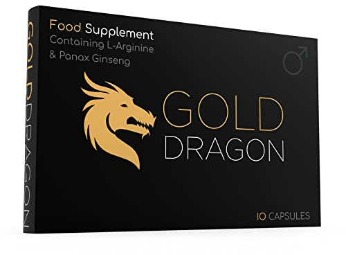 Gold Dragon Strong Ginseng Complex (10 Capsule) - 500MG - Premium Enhanced Energy, Stamina & Endurance, 100% Safe & Natural - Fast Acting Performance