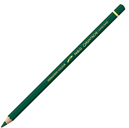 Caran d'Ache Pablo Wooden Artist Quality Colour Pencils Buntstifte Farbstifte Bleistift/ 3 Stück/Pack - Farbe: 229 DARK GREEN/DUNKELGRÜN (666.229) / FSC™-zertifiziertes Zedernholz