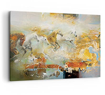 ARTTOR Bilder auf Leinwand 120x80cm Wandbild Landschaften Tiere - 4506