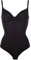 LORMAR 1 Pezzo Body Mousse con Coppa Preformata e Ferretto in Microfibra - Coppa B-C, Nero 4C
