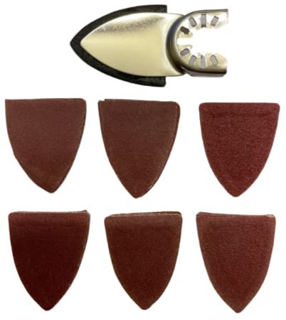61 Piece Oscillating Multi Tool Finger Sanding Blade Set Compatible with Dremel Fein Multimaster Makita Bosch Etc