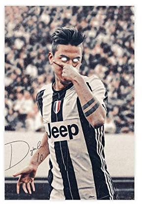 Paulo Dybala Sport Star Art Poster 27 Leinwand Poster Schlafzimmer Dekor Sport Landschaft Büro Raum Dekor Geschenk Unframe:30 x 45 cm