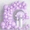 Palloncini Viola 105 Pezzi Palloncini Viola Pastello Kit Arco Ghirlanda, Palloncini in Lattice Viola 5 10 12 18 Pollici Palloncino Viola Chiaro per Compleanno Battesimo Decorazioni