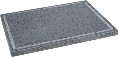 BISTECCHIERA_LAVA GRILL_ Natürlicher Lavastein des Ätna Antihaftbeschichtung für Backofen und Barbecue (M 40 x 30 x 2 cm)