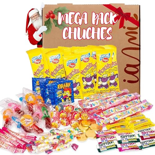 Mega Pack Chuches 100 Uds - 100% Calidad y Marcas TOP en Chuches y Golosinas para Cumpleaños, Halloween, Día de la Madre, Piñatas o Fiestas Infantiles - Surtido de Chuches, Gominolas, Golosinas