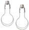 Morobor 2 runde Lampenschirm-Glühbirnen-Clip-Adapter, Lampenschirmhalter-Clips mit Befestigungs-Endstück, obere Halterung, Halterung, Konverter für Tisch- und Stehlampen, silberfarben
