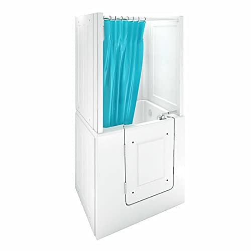 AcquaVapore Senioren Dusche Sitzwanne Badewanne mit Tür S02D-C 100x78cm