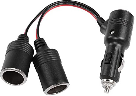 RIIEYOCA 10inch 12v 24v accendisigari splitter adattatore, auto accendisigari 1 maschio a 2 femmina presa Y splitter cavo di alimentazione con interruttore