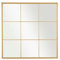 GIFTDECOR Espejo Ventana Pared, Negro, Metalico, Estilo Industrial, diseño Moderno, para Salón, Dormitorio, recibidor, Distribuidor (Dorado, 90)