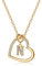 TINGN Kette Gold Kette Mädchen - Gold Kette mit Buchstaben Kette Gold Wasserfest Kette Mädchen Geschenke für Mädchen Kette Gold Damen Mädchen Geschenke Kette mit Buchstaben N Halskette Gold Schmuck