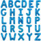 TONIFUL 52 Stück 16 Zoll Blaue Buchstabe A-Z Ballons Benutzerdefinierte Phrase Mylar Folie Alphabet Erstellen Sie Ihr Eigenes Banner für Geburtstag Jubiläum Feier Graduierung Party Supplies
