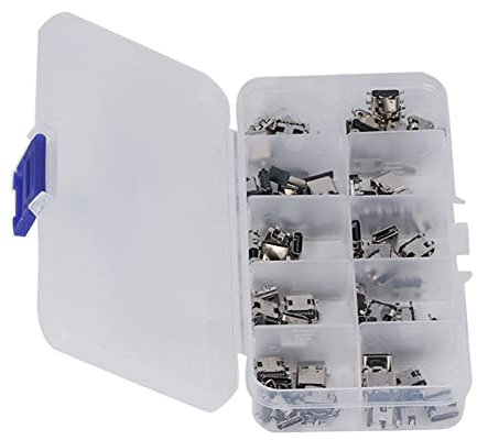 Connecteur de Prise Femelle USB TYPE C 100 Pièces Jack Soudure Réparation Adaptateur de Remplacement Kit D'assortiment Accessoires Informatiques