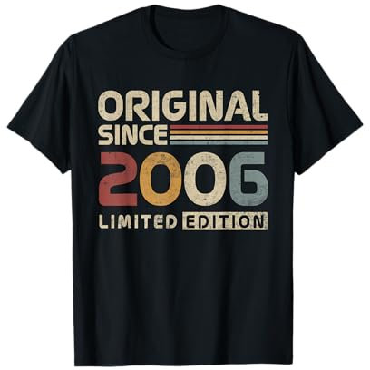 Original 2006 Cadeau Anniversaire 18 Ans Garçon Fille T-Shirt