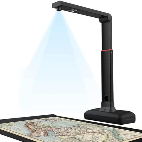 Professioneller Dokumentenscanner, A2/A3-Großformat-Kamerascanner, tragbare Dokumentenkamera, 23-MP-Buch-/Dokumentenscanner, Technologien zur automatischen Abflachung und Entfernung von Fingerabdrücke