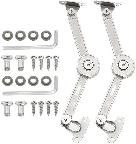 PATIKIL Deckelstütz-Scharnier, 2er-Pack verstellbare Metall-Faltdeckelstützscharniere für Holzspielzeugkiste, Schranktür, Aufbewahrungstruhe, Bänke
