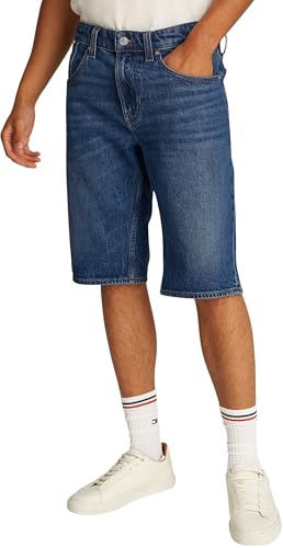 Tommy Jeans Herren Ronnie Bi0152 Dm0dm20943 Shorts Mit 5 Taschen, Denim (Denim Dark), 31W EU