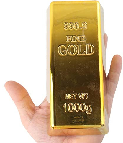 Gefälschtes Goldbarrenspielzeug - Goldbarrenspielzeug Für Kinder | Glitzernder ABS-Goldbarren, Realistische Goldbarren-Ziegel-Requisite, Gefälschter Goldener Ziegel Zum Basteln, Bullion-Goldbarren-Dek