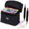 EXTRALINK Alkoholmarker Filzstifte 80 Stück, 2 Sekunde Schnell Trocknende Stifte Set, Marker Stifte mit Doppelseitige Spitze, Lebendige Tintenfarbe, Stifte mit Tragetasche, Zeichnung, Manga