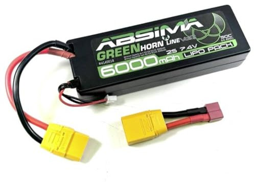 Absima Modellbau-Akkupack (LiPo) 7.4 V 6000 mAh Zellen-Zahl: 2 50 C Stick XT90