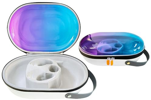 TUCANA Hard Carrying Case Compatible for Oculus Meta Quest 3, Color Gradient Transparent Case for VR Headset Controller and Official Head Strap Accessories
