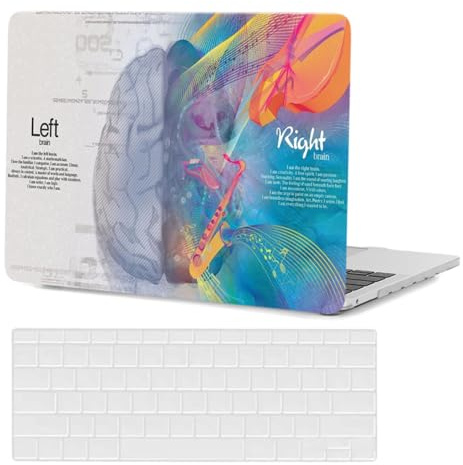 FFBOFFC Laptop Case Compatible with MacBook Pro 13 Inch Case 2020 2019 2018 2017 2016 Release A2338 A2289 A2251 A2159 A1989 A1708 A1706, Plastic Hard Shell Cover & Keyboard Skin, Left & Right Brain