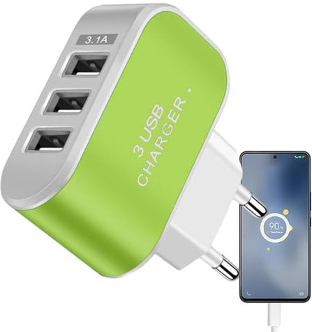 Schnelllade-Ladeblock, USB-Multiport-Ladegerät | Kompakter USB-Ladeblock mit 3 Anschlüssen,Intelligenter kompakter USB-Ladeblock für Mobiltelefone, zu Hause, auf Reisen