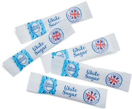 150 White Sugar Sticks – Granulated Individual Packets for Tea & Coffee | Letterbox Friendly | Packed by Espresso Yourself | Premium White Sachets