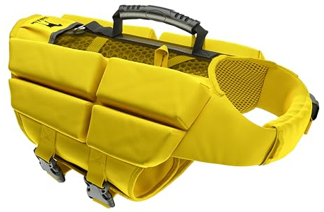 NOAH & PAW Dog Life Jacket, Human Standards Lifejacket Design, Dog Life Vest for Swimming and Boating, 3X Foam Support for Max Floating, Breathable Mesh, Salvavidas para Perros, Size M