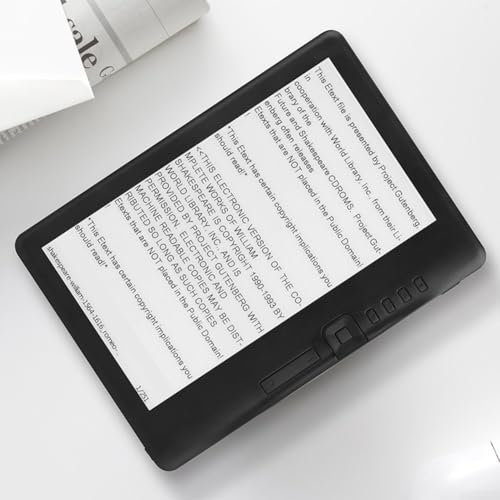 HpLive Liseuse e-book portable de 7 , avec écran 800 x 480, rétroéclairage intégré, prise en charge de la carte TF pour les adultes (512 m + 16 Go)