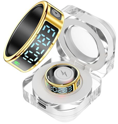 findtime Smart Ring Smartringe für Herren Damen Scroll Ring Smart Ring Android Fitness Ring Schlaftracker Herzfrequenz SpO2 Messer Kalorie Distanz-Tracking Schrittzähler Remote-Auslöser